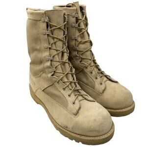 Addison Boots Mens 13W Tan GoreTex Combat Military Lace Up Suede Nylon Vibram